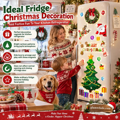 🎄 50% OFF | Christmas Magnetic Decorations – Repositionable 3D Festive Fridge Magnets