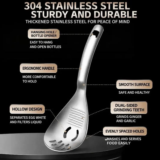 🍳🎁 Buy 2 Get 1 Free 🔥✨ Multifunctional Stainless Steel Kitchen Ladle – For Cooking, Serving & Everyday Use 🥣