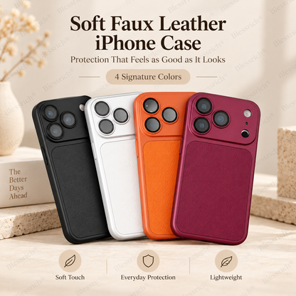 📱 Soft Phone Case with Faux Leather Finish