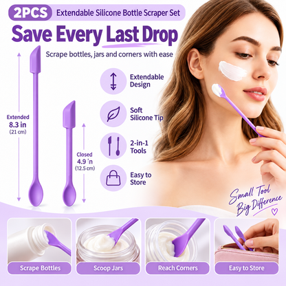 Mini Silicone Telescopic Scraper/ Scraping Spoon