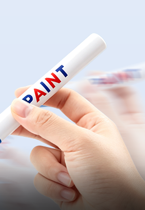 Paint marker held comfortably in one hand
