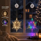 ⏳LAST DAY SALE ONLY $23.99!!🎄❄️ DIY Christmas Snowflake Suction Cup LED Lights ✨ | Battery Operated, Warm & Multi-Colour, Window Suction Lights, Christmas Home & Party Decor