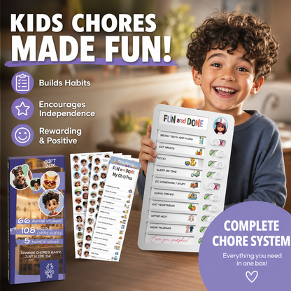 🥳 2026 Best Seller 🥳👧 Over 50,000 Sold! ⭐🏠 50% Off! Kids Chore Chart & Reward System – Reusable Daily Routine Responsibility Board ✨