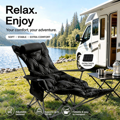 🪑 Portable Adjustable Folding Chair for Outdoor Use – Lightweight, Sturdy & Versatile – Ideal for Garden, Camping, Beach, or Patio – Easy to Carry and Set Up 🏕️✨