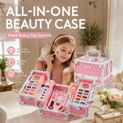 💄 Limited-Time Offer: Save 49%! ✨ Washable Princess Makeup Set – Safe & Non-Toxic Makeup Toy, Specially Designed for Kids 👸