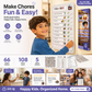 🥳 2026 Best Seller 🥳👧 Over 50,000 Sold! ⭐🏠 50% Off! Kids Chore Chart & Reward System – Reusable Daily Routine Responsibility Board ✨