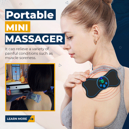 Portable Mini Massager Adjustable Intensity for Neck, Back, Waist, Hips & Legs. Relax Anywhere! 💆‍♀️✨