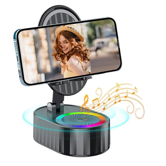🔥HOT SALE 💥2026 Upgraded Cell Phone Stand with Induction Speaker/Power Bank/Atmosphere Light