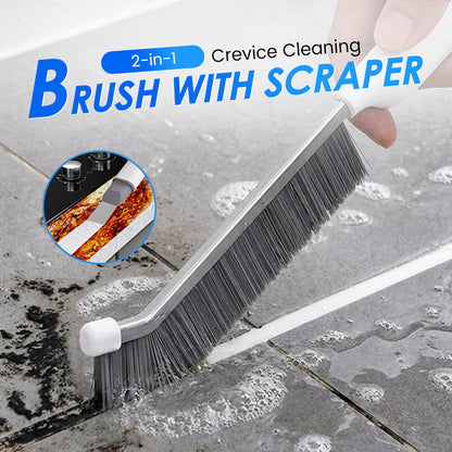 2-in-1 Crevice Cleaning Brush with Scraper