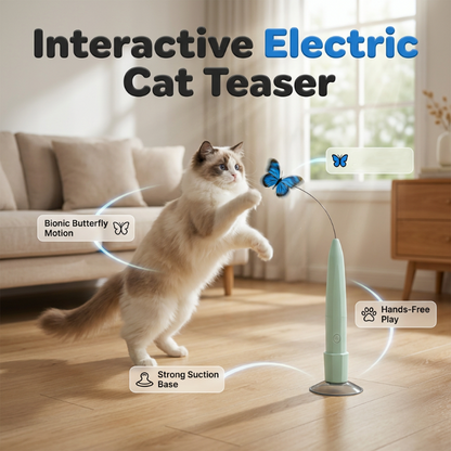 🦋Electric Suction Cup Cat Teaser with Rotating Butterfly