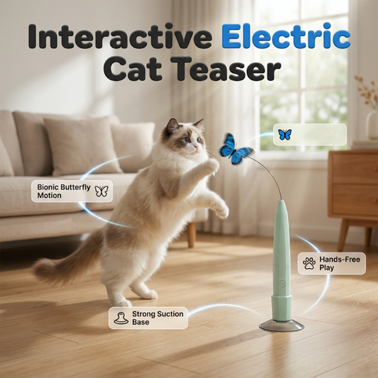 🦋Electric Suction Cup Cat Teaser with Rotating Butterfly