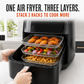 🍳Food-Grade 304 Stainless Steel Air Fryer Stackable Rack | Grill & Toast Kitchen Accessory🍗✨