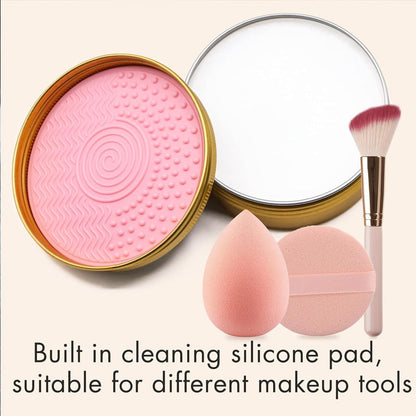 Makeup Brush Cleaner Solid With Silicone Cleaning Pad