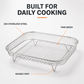 🍳Food-Grade 304 Stainless Steel Air Fryer Stackable Rack | Grill & Toast Kitchen Accessory🍗✨