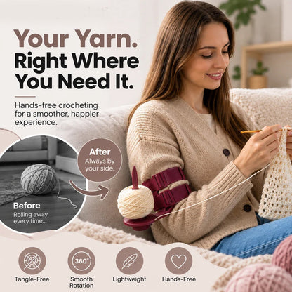 🧶 Wearable Arm Yarn Holder | Adjustable Straps