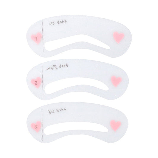 3-Piece Eyebrow Stencil Kit for Perfect Brow Shapes