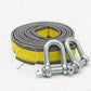 🚗 Heavy-Duty Tow Rope with U-Shackle Hooks
