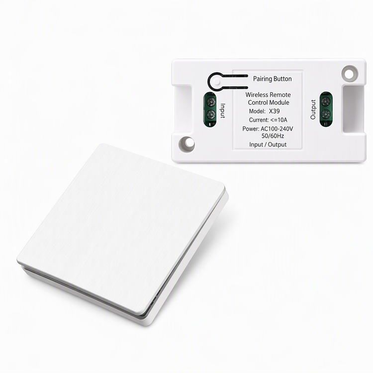 Wireless radio light switch set without wiring