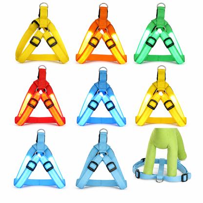 🥳2026 HOT SALE💞50K+ SOLD!✨ Adjustable LED Dog Harness Luminous Flashing Pet Chest Strap